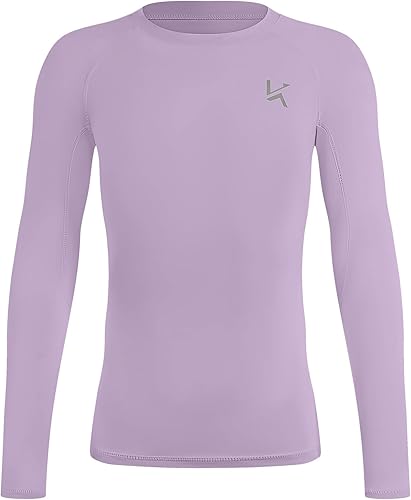 Camiseta de compresión de manga larga para niños y jóvenes, para fútbol, béisbol, absorbe la humedad, capa base atlética