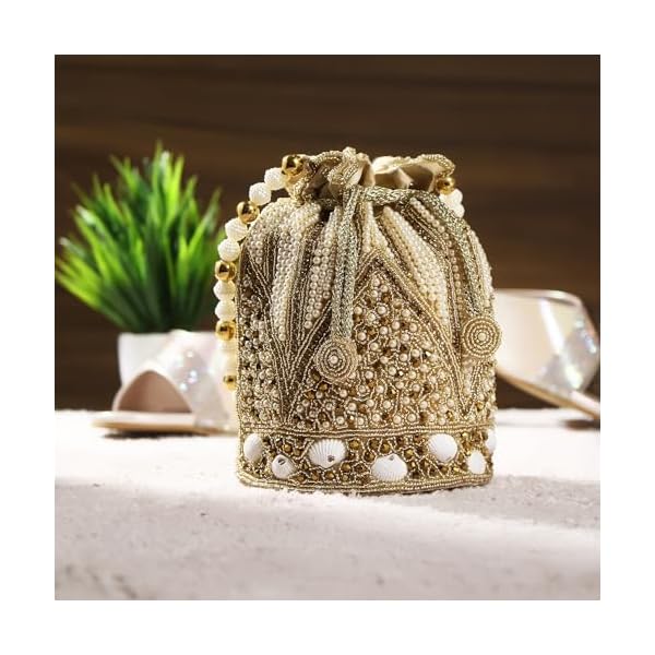 EXOTIC Silk Handmade Wedding Bag Stylish Color & Design Women's & Girl's Potli - Image 3