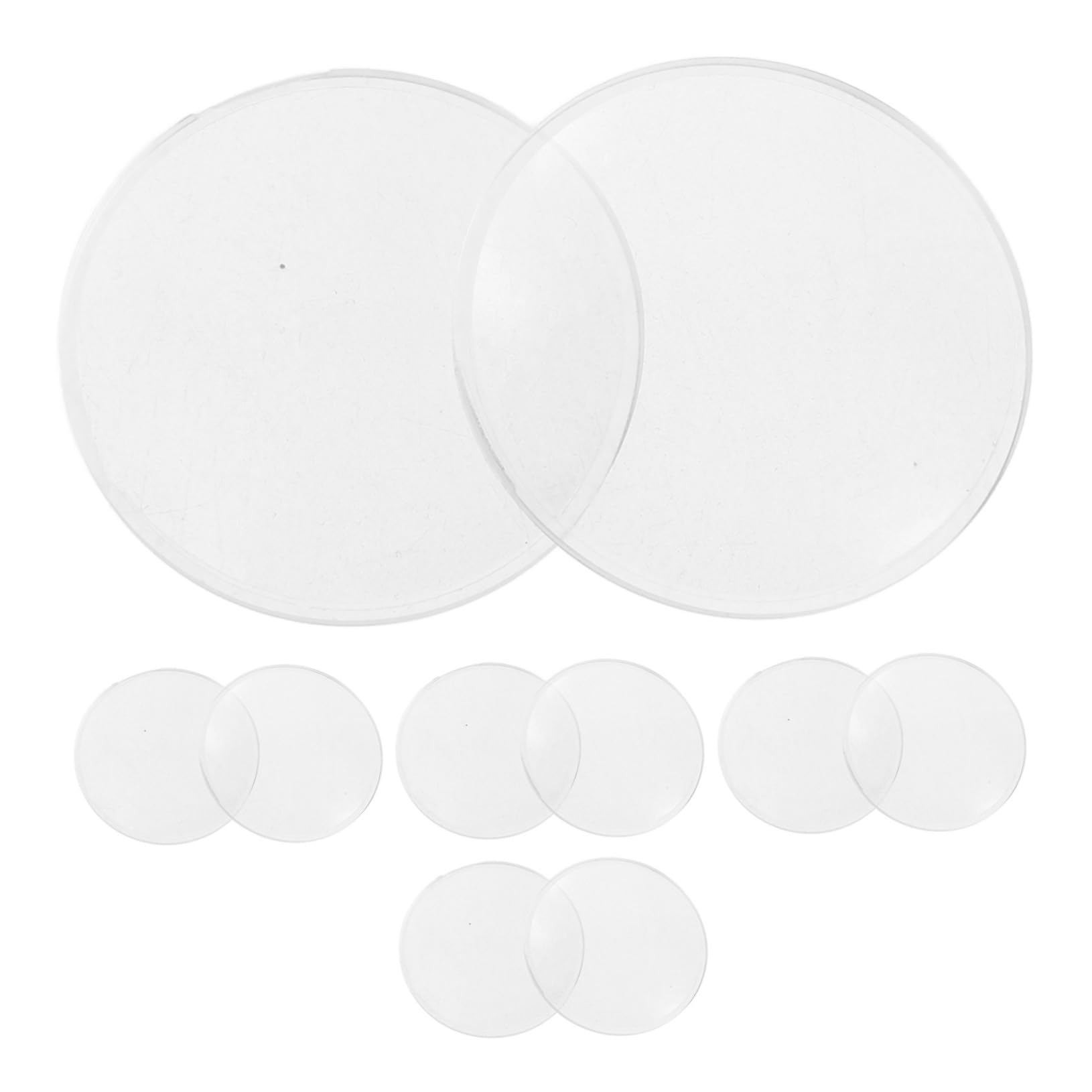 Holibanna 10pcs Double Convex Magnifying Lens Optical Lens for Reading Fonts for Classroom Demonstrations and Light Refraction