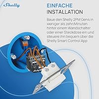 Shelly 2PM Gen4 - WLAN Smart Relais Schalter, Rolladenschalter, Stromzähler, 2 Kanäle, 16A, Lichtschalter, Smart Home, Zeitschaltuhr, Alexa, Google & HomeKit, Matter, Kein Hub Erforderlich (2 Stück) – Ansicht 3