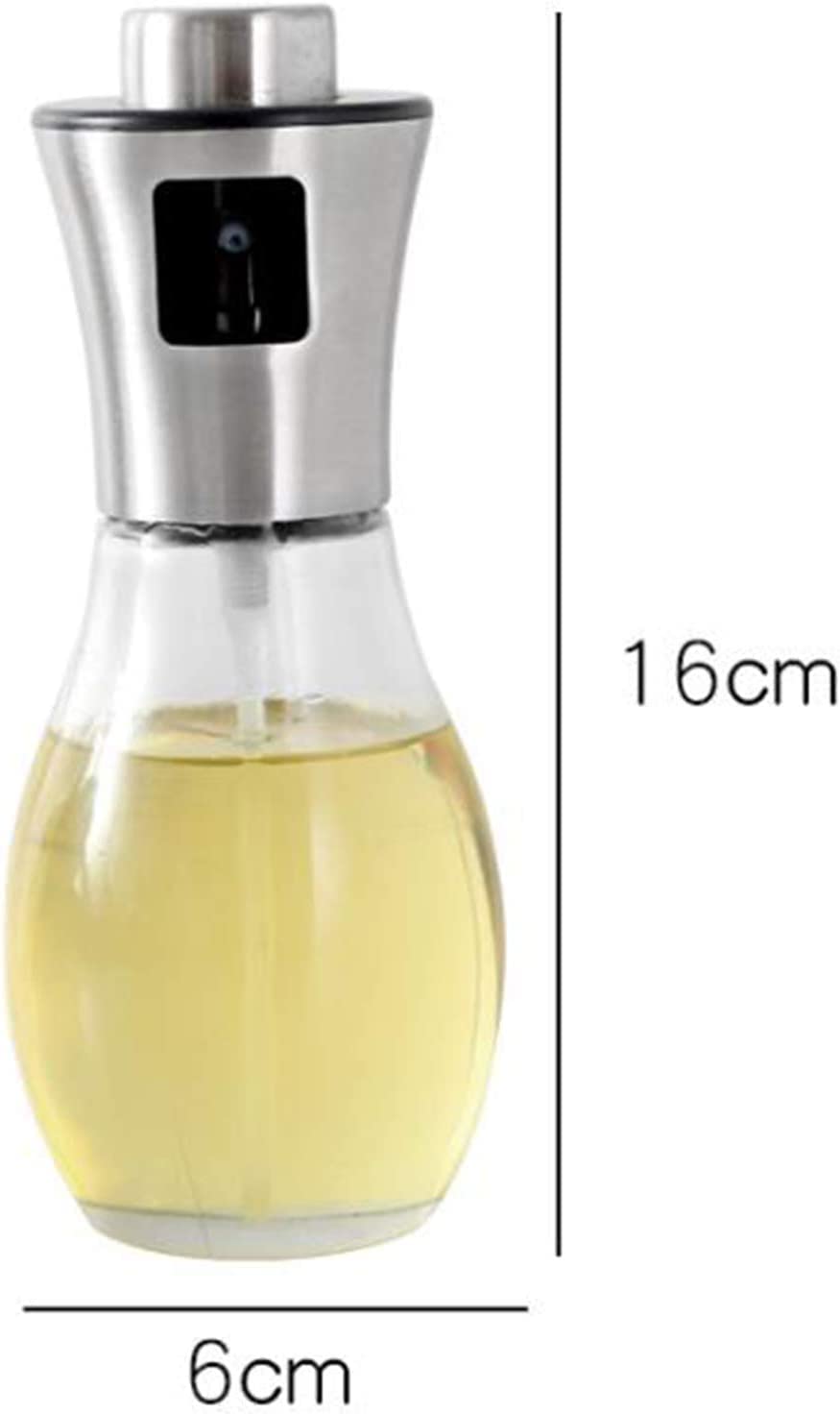 Spruzzatore di Olio d'oliva da 200 ml, spruzzatore di Olio d'oliva Portatile distributore di aceto, Bottiglia di Olio di Vetro per insalate grigliate per Cucinare e friggere.