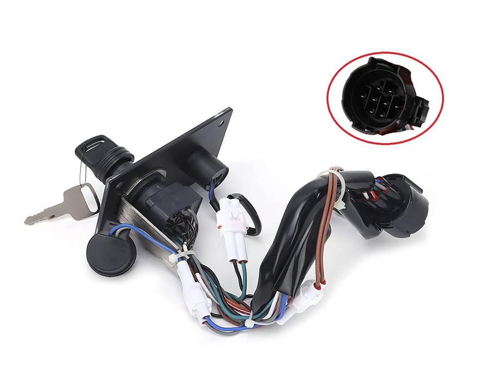 Outboard Single Engine Ignition Key Switch Panel 37100-96J24 37100-96J27 for Suzuki Outboard Top Single Switch Panel Replacement