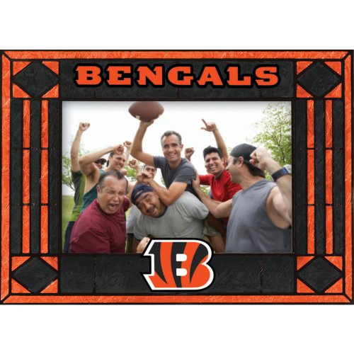 Cincinnati Bengals Art Glass Horizontal Frame