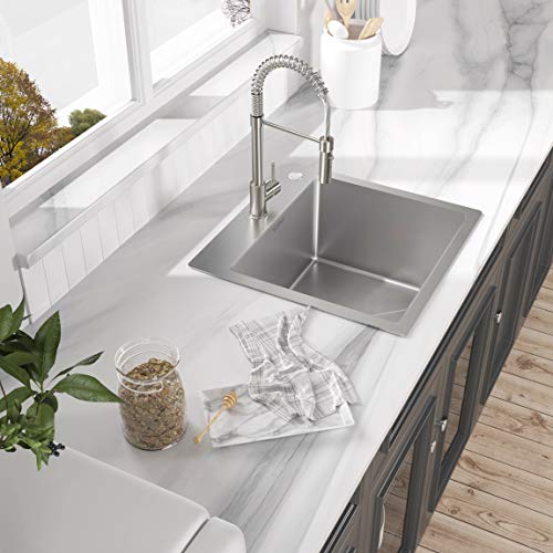 TORVA 18-Inch Drop-in Kitchen Sink, 16 Gauge Stainless Steel Topmount Single Bowl - 9 Inches Deep Bar/Prep Basin TORVA 18-Inch Drop-in Kitchen Sink, 16 Gauge Stainless Steel Topmount Single Bowl - 9 Inches Deep Bar/Prep Basin