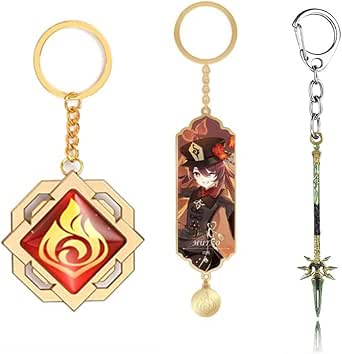 Rongji Jewelry Genshin Impact Vision - Portachiavi Luminoso Con Ciondolo A Forma Di Gioco Caldo Per Cosplay Liyue Anemo Medium 107992603