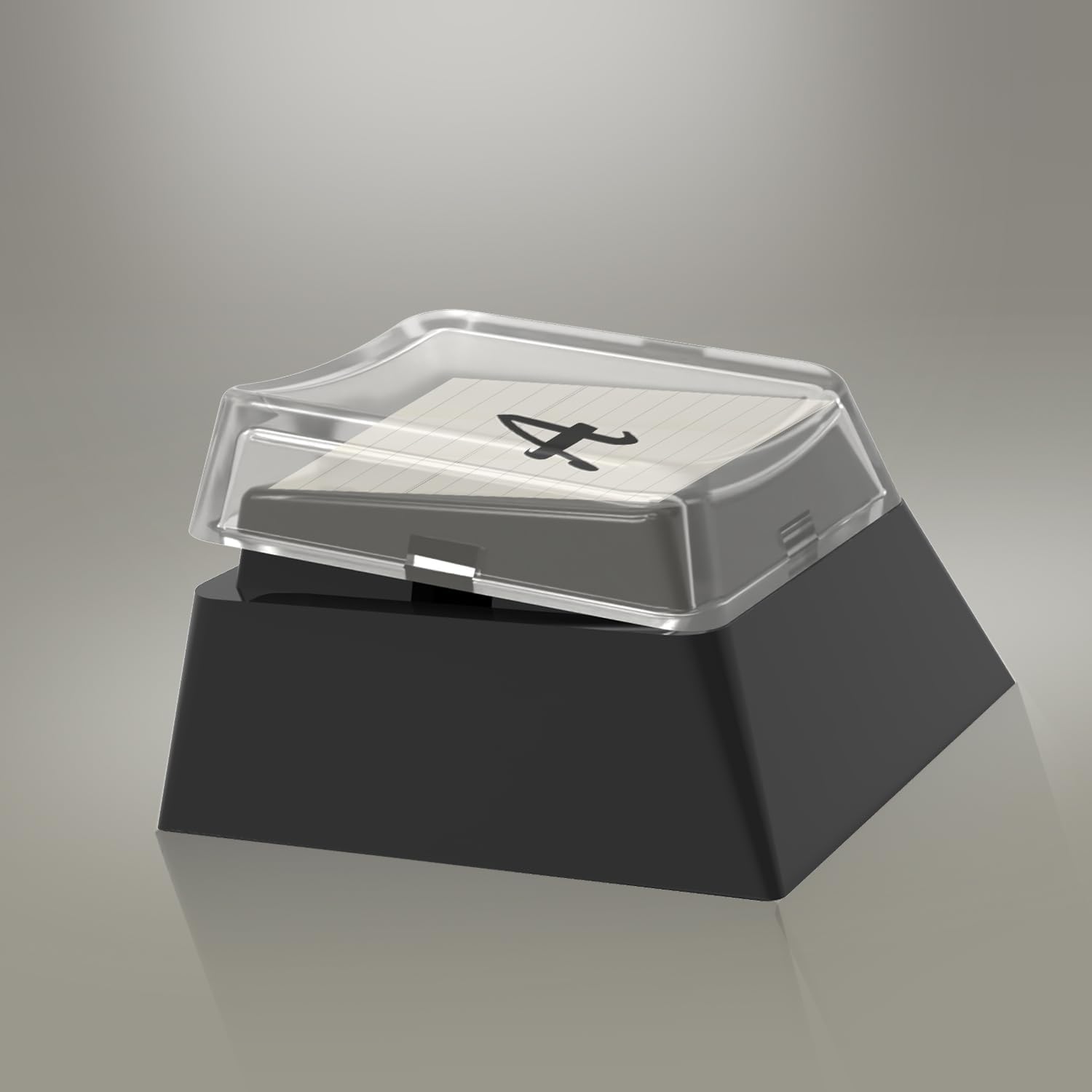 BTXETUEL Instantly Custom Double-Layer Keycaps with Transparent Cover Cap for DIY Removable Stickers or Scraps of Paper Compatible with Cherry MX Switches (24Pcs-Black Botton)