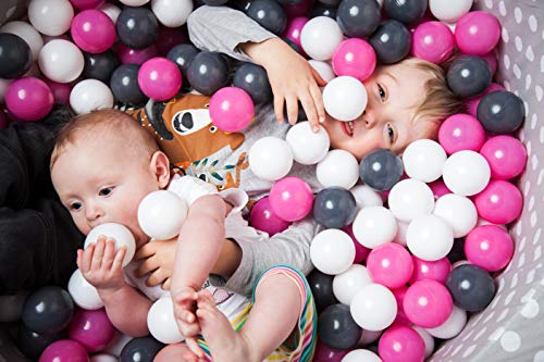 KNORRTOYS.COM 56757 Knorrtoys 56757-Bälleset ca. Ø6 cm-100 Creme/Grey/Rose Bälle, Cream