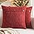 MIULEE Set of 2 Decorative Linen Throw Pillow Covers Cushion Case Triple Button Vintage Farmhouse Pillowcase for Couch Sofa Bed Decor 18 x 18 Inch Wine Red