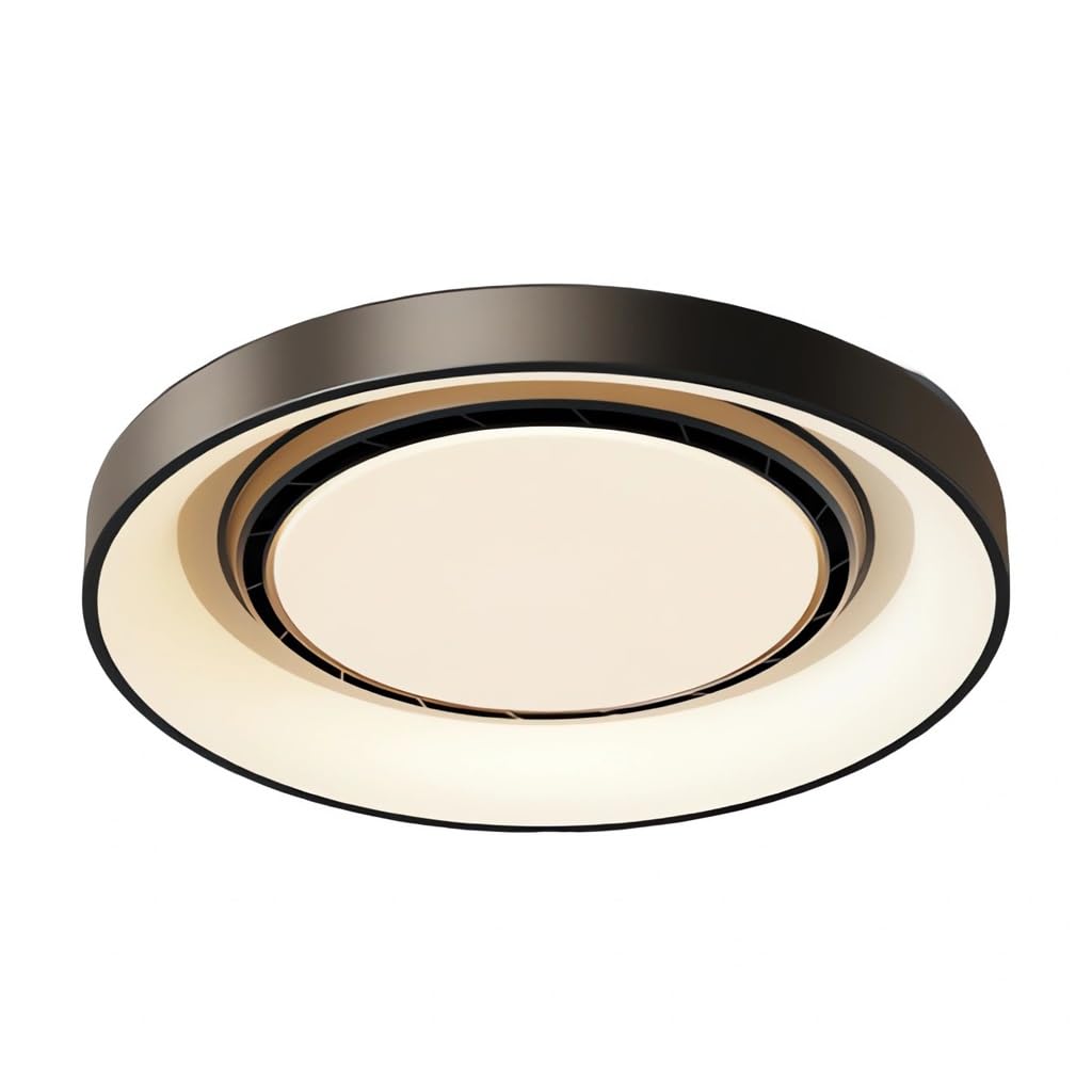 HOCIMAY Bladeless Ceiling Fan with Light, Flush Mount LED Fan Light Fixture