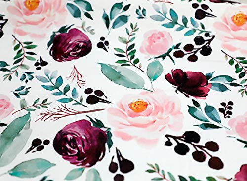 Sahaler Floral Crib Sheet For Girl Boy Baby Fitted Crib Sheets For Standard Crib And Toddle Mattresses-Pink Wine Floral #TOP2