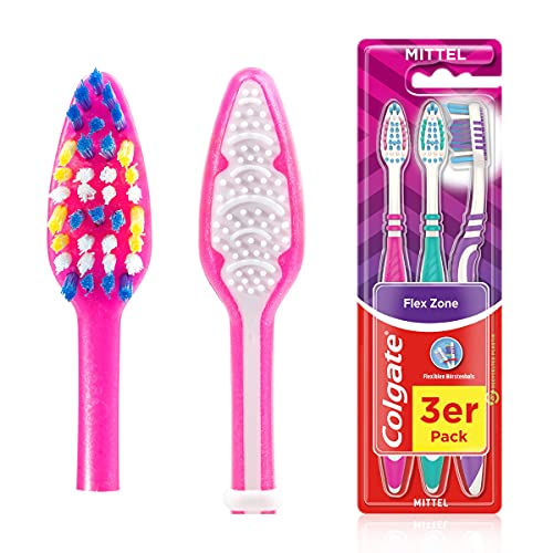 Colgate Flex Zone Mittel Zahnbürste Mittel, mit antibakteriellen Borsten