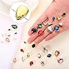 uxcell 20Pcs Teardrop Sew on Rhinestone - 18x13mm Flat Back Glass Teardrop Crystal Rhinestones in Gold Prong Setting for Crafting, DIY Jewelry, Clothes Decorations (Lake Blue) #3