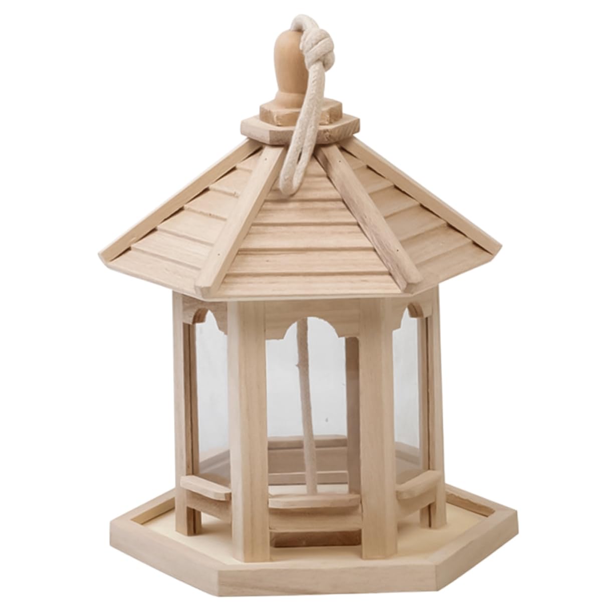 Didiseaon Bird Feeder Bird Station Bird Feeder Bird Food Feeder No Parrot Feeder Outdoor Parrot Foraging Feeder Bird Tables and Stations Catcher Tray Wooden to Feed Cage