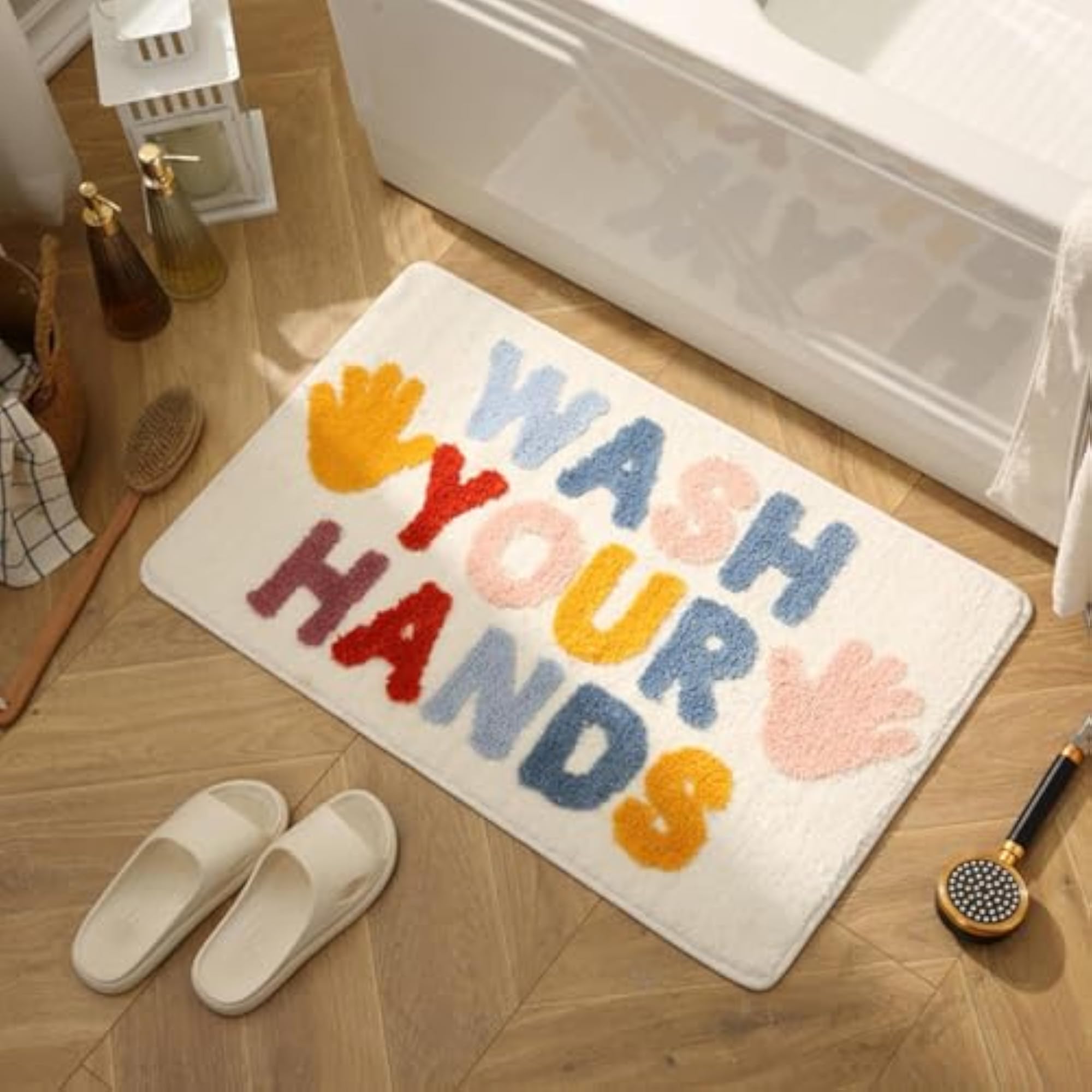 Soft Bathroom Rug Breathable Water Absorbent