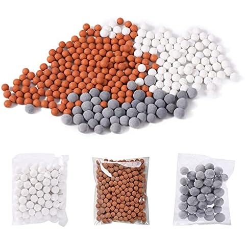 3 Packs Ionic Shower Head Filter Beads, Mineral Ball Negative Ion for Stone Shower Head, Hard Water Softening Filtration, Replacement Bio-Active Stone for Purifying Water (3 Sets) Cover