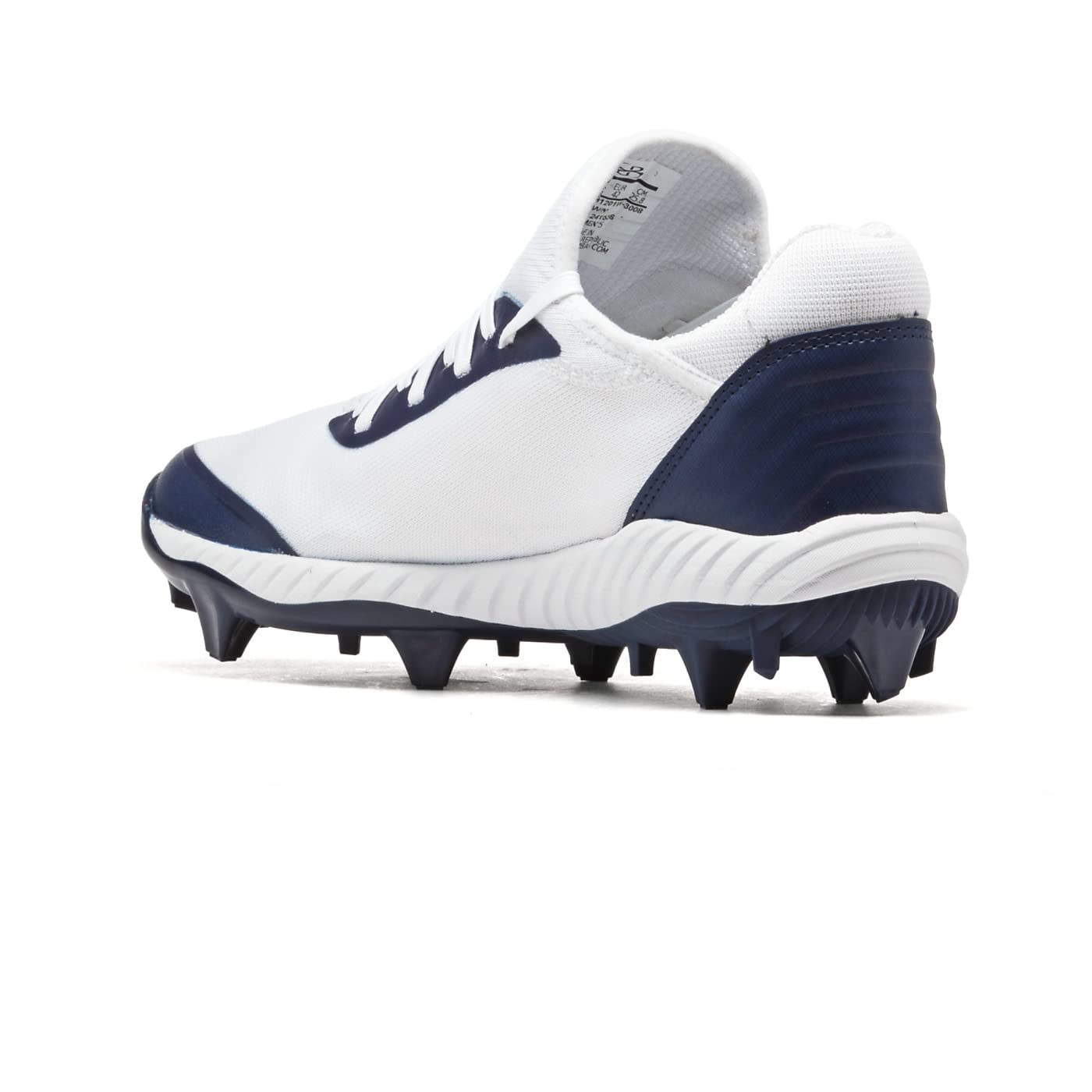 Boombah Women's Raptor Choice Molded Cleat White/Navy - Size 9