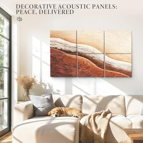 Image of JBER Acoustical Wall Panels 47.2 inch x 27 inch, Earth Wave Texture