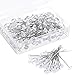 Produktbild 100 Stück Blumenstifte Klare Anstecknadeln Pinnadeln Stecknadeln Diamant Form Blumen Perlen Nadeln Kopfnadeln Hochzeit Haar Flechten Blumenstrauß Pins Kristall Pins für Deko Nadeln Making Handwerk 4cm