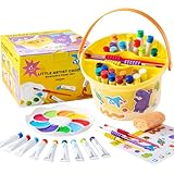 Jar Melo Kids Tempera Painting Set, Washable Paint Set for Kids Ages 4-8, Safe and Non-Toxic Mess Free Coloring, Tempera Paints for Drawing Art,Crafts, School Supplies