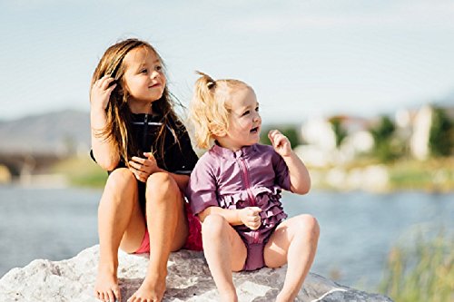 Image of SwimZip Baby Rash Guard Set - Girl Short Sleeve 2 Piece Swimsuit with SPF