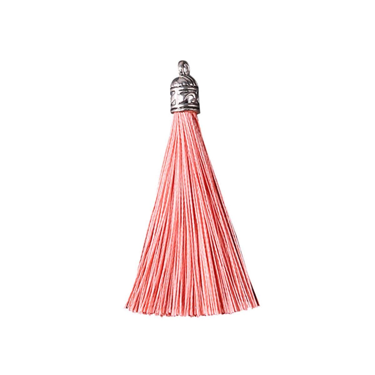 QUNINE 5 Pezzi di Larghezza 6 cm Piccola Nappa Cappello in Metallo segnalibro Decorazione Fai da Te Accessori per Gioielli Testa per Bambini Piccolo Ciondolo Nappa Appeso-Rosa Rossa (Frutta Verde)
