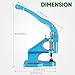 ATPEAM Hand Press Grommet Machine | 3 Dies (#0#2#4) Heavy Duty Industrial Eyelet Grommet Machine with 1500 Eyelets