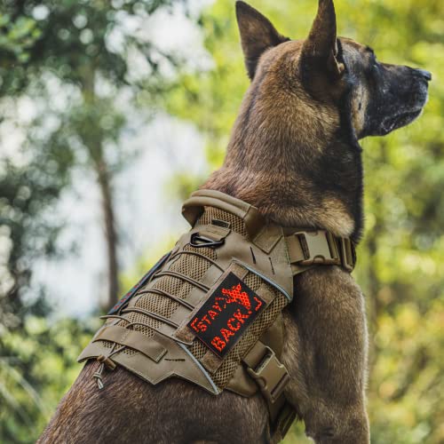 OneTigris X Commander Taktisches Hundegeschirr, Air Mesh Brustgeschirr Hund mit 1 Komfortgriff und 2 Metall-D-Ring, Hochpräzises Laserschneiden Langlebig Nylon Geschirr Hund mit Reflektierenden