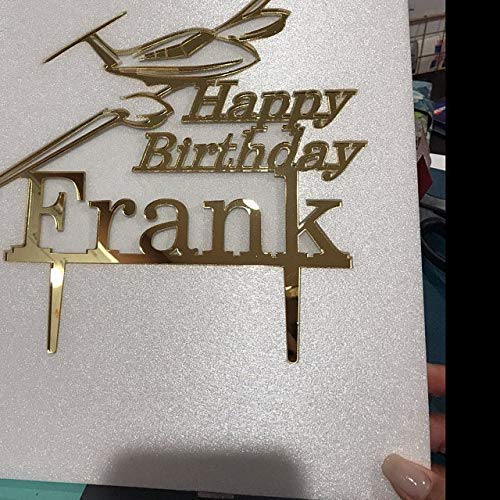 Miniatura 9 de Personalized Cake Topper, Custom Name, Any Age, Airplane Cake Topper, Aeroplane Cake Topper, Birthday Cake Topper, Gift for Boys, Men, Husband,