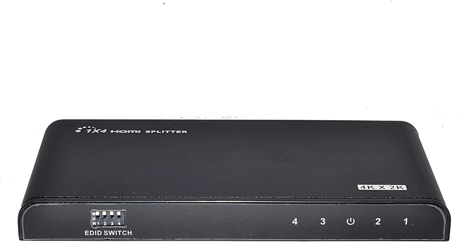 OREI 1x4 4 Ports HDMI Powered Splitter with Full Ultra HD 4K/2K 1080p & 3D Resolutions