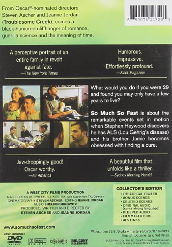 So Much So Fast DVD Reino Unido película documental biográfica Stephen Heywood 3