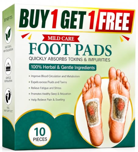 Image of Herbal Foot Detox Patches for Men & Women, Overnight Foot Pads with Ginger & Bamboo Vinegar, Natural Foot Care Patche for Nighttime Relaxation (Pack of 20)