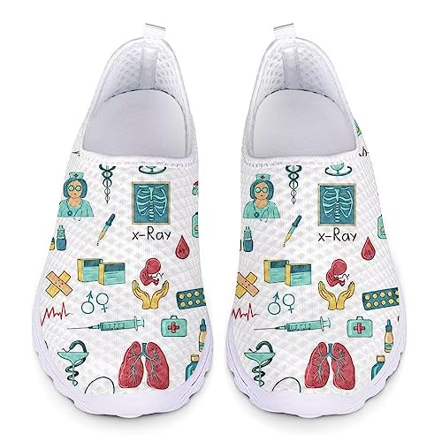 POLERO Nurse Slippers Sportschuhe für Frauen Slip-On-Schuhe Leichte und Bequeme Arbeitsschuhe für Mädchen EU 40