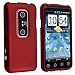 Red Rubberized Hard Phone Cover for HTC EVO 3D Protector Case