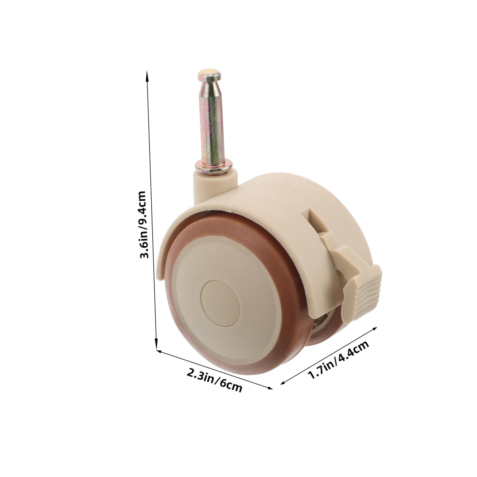 Roulettes Pivotantes en Caoutchouc Frein pour Lit Barreau Bébé, Roulettes Silencieuses à Roue Double, Adaptées pour Meubles et Chariots Beige