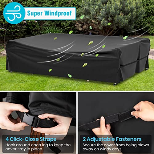 Bâche étanche pour table basse de jardin Velway résistante aux intempéries - 4