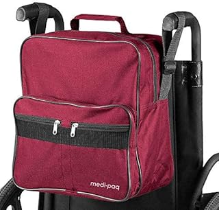 Medipaq Deluxe bolsa para silla de ruedas - Se fija a las asas para un almacenamiento útil y conveniente (vino)