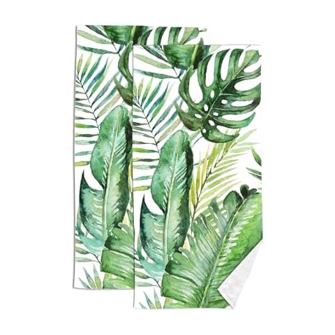 BVOGOS Palm Tree Hand Towels Set Cover