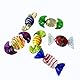 Sujeetec 24 Stück handgefertigte Glasbonbons im Vintage-Stil aus Muranoglas, für Zuhause, Party, Hochzeit, Weihnachtsbaum, Festival, Dekoration, Geschenk
