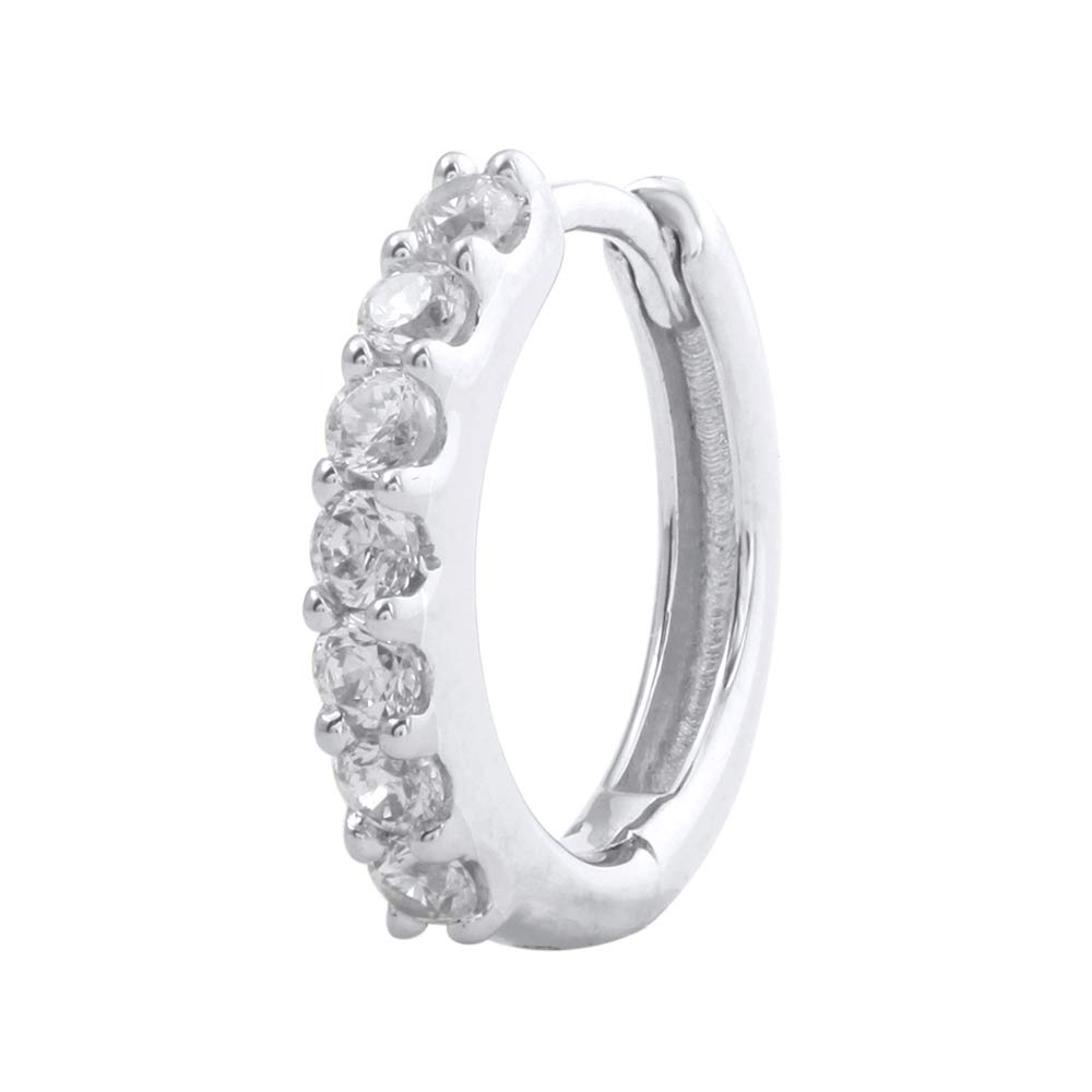 0.13 Carat 7-Stone Diamond Nose Pin in 14K Gold (I1-I2 Clarity)