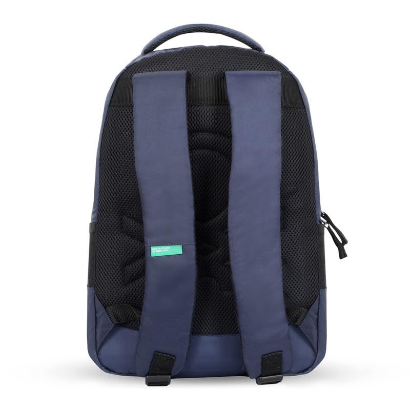 Image of UNITED COLORS OF BENETTON Sable Unisex Polyester 3 Compartment 19 L Casual Backpack - Navy