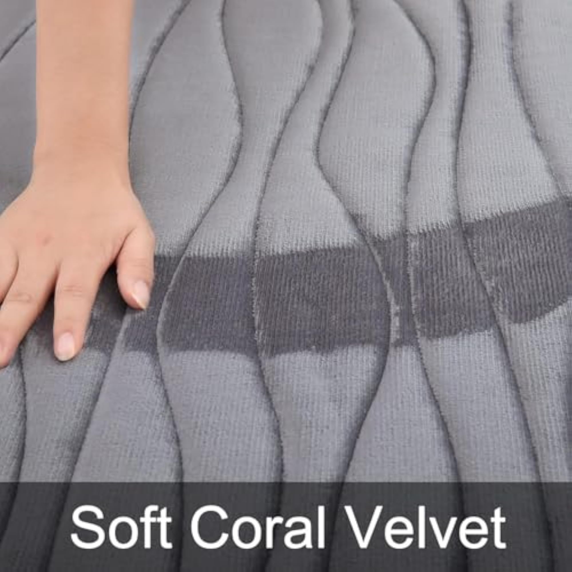 Stylish Nonslip Bathroom Bath Mats, Water Absorbent