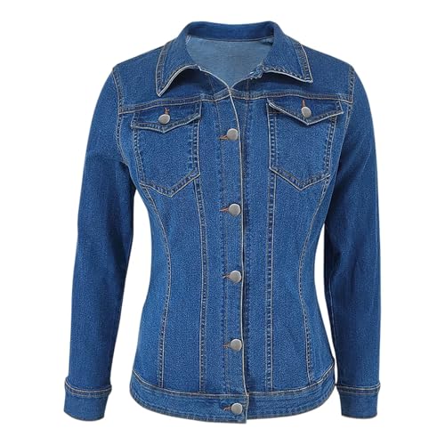 Manteau en jean extensible pour silhouette fine et confortable - 5