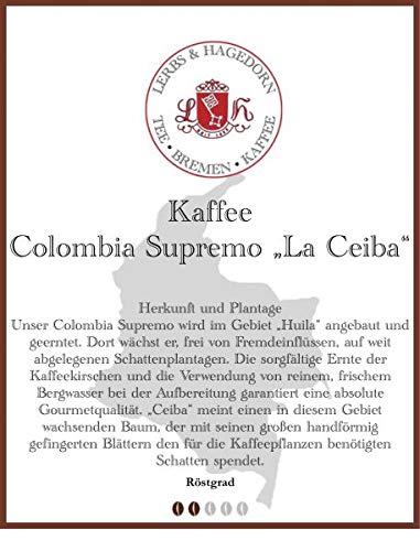 Colombia Supremo „La Ceiba“ Kaffee 1kg