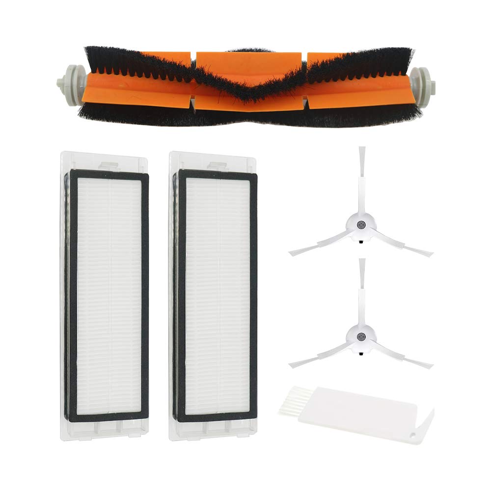 WuYan 2 HEPA Filter + 2 Side Brush + 1 Main Brush for Xiaomi MI Robot Vacuum S50 S51 Vacuum Cleaner Parts Accessories