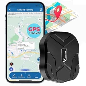GPS-tracking voor auto, real-time bewaking, GPS-tracker, anti-verlies/diefstalbeveiliging, GPS-tracker met krachtige magneet, gratis app voor auto/motor/schip, 90 dagen stand-by