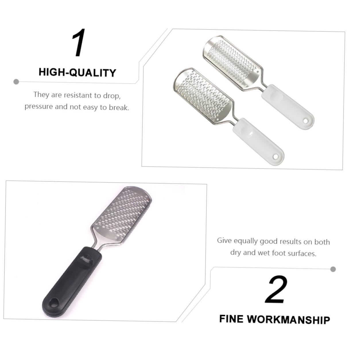 WOFASHPURET 2Pcs Reusable Foot Files Durable Foot Scrubbers for Foot Care Professional Double Sided Foot Rubbing Tools for Smooth Feet for Dead Skin and Removal