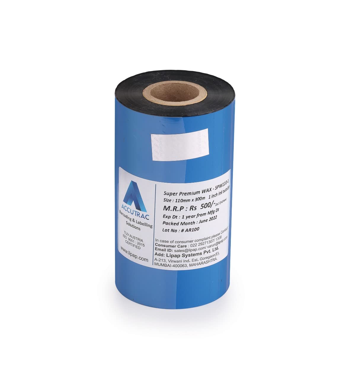 ACCUTRAC 110 X 300 Meters Thermal Transfer Ribbon Premium Wax (Pack of 1) (B0D8YG29K2) Amazon Price History, Amazon Price Tracker