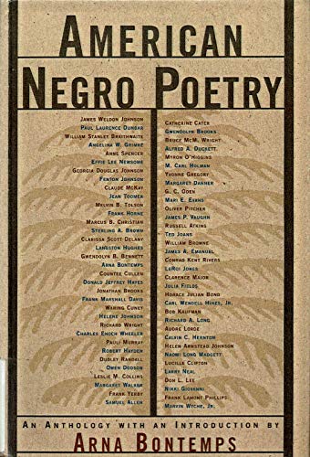 American Negro Poetry 060604387X Book Cover