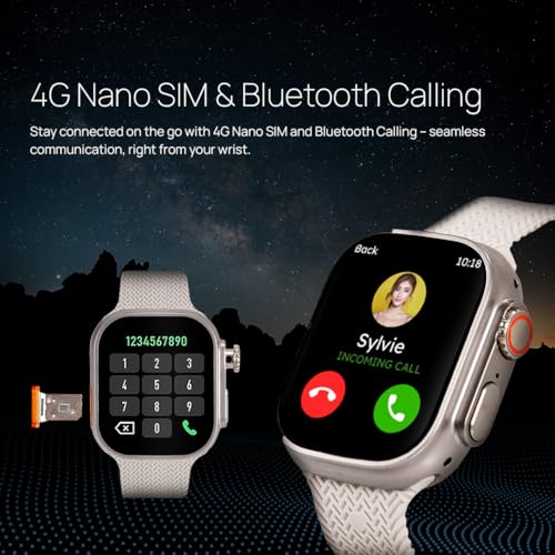 Image of SE HUB Wisme 3 Plus 1 Smart Watch | High Speed Memory Large Storage Rotating Camera SIM Support Wireless Charging Smooth Display Fitness Health Tracking Smartwatch for Men Women Silver