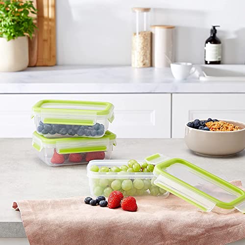EMSA Clip & Close Frischhaltedosen-Set, rechteckig, 0.55 L, Aufbewarungsboxen, 100 Prozent dicht, spülmaschinen-, gefrier… – Ansicht 2